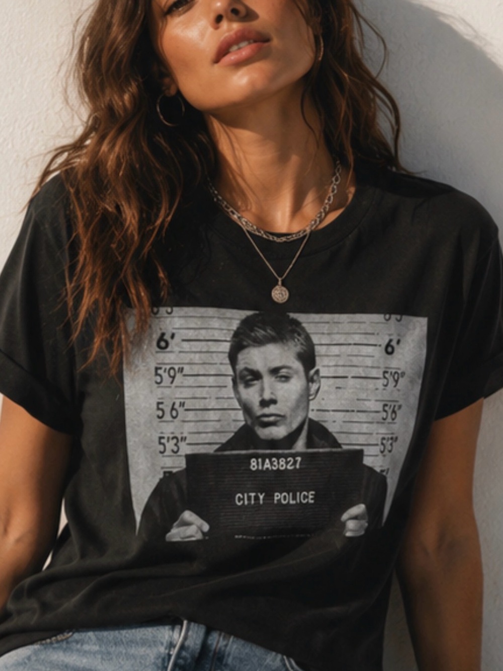 Authentic Supernatural “Dean Mugshot” Black Tee EUC Collectors Item - Picture 4 of 15